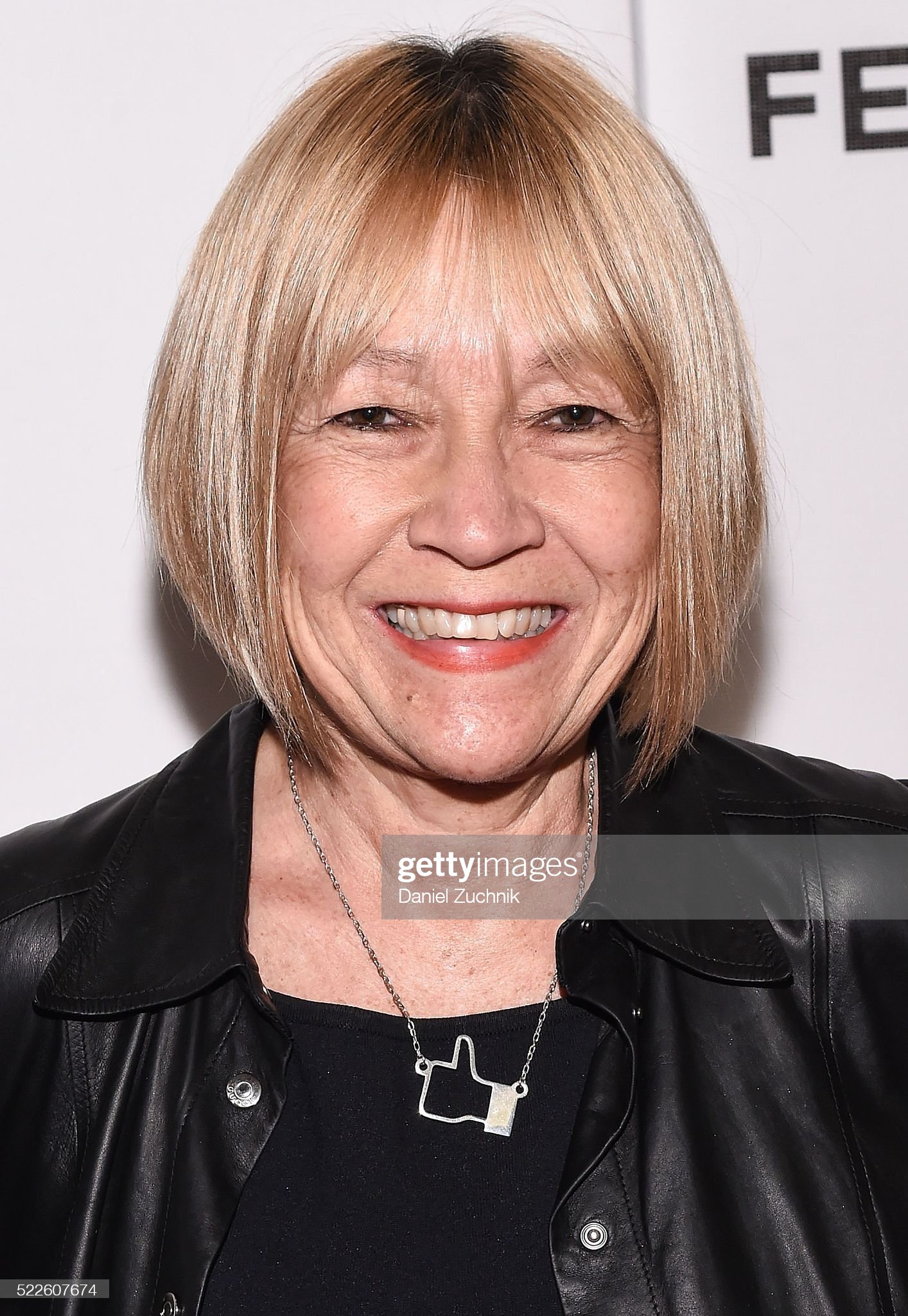 CIndy Gallop wearing the Ilike Pendant.